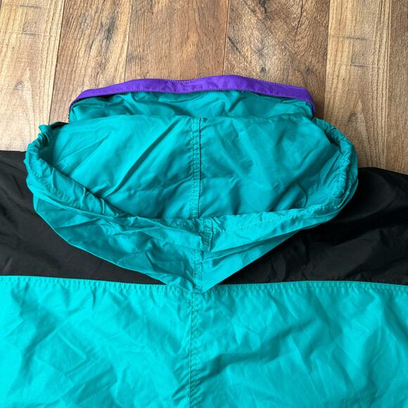 Vintage 90s Columbia Anorak Jacket Men's Large Green Water Resistance 5276 - Picture 12 of 16
